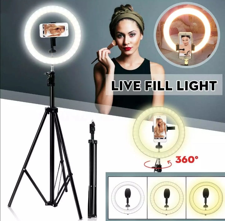 36 CM Professional LED Ring Light With 7 FT Tripod Stand